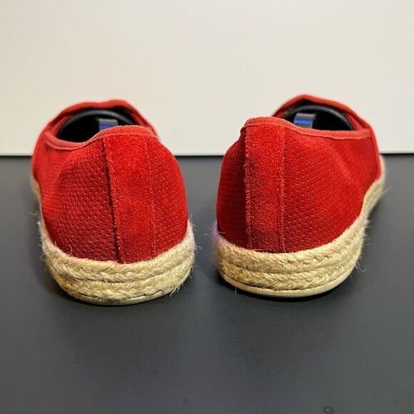 Womens CLARKS Collection Red Suede Slip On Comfort Shoes / Size 8.5M - Picture 5 of 9